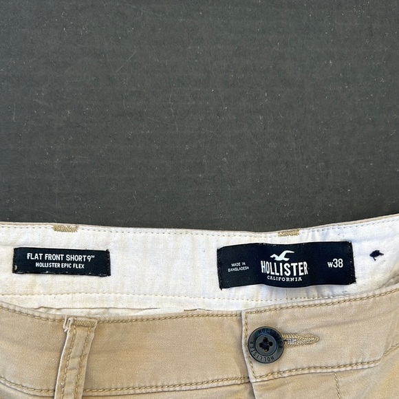 Hollister Tan Flat Front Shorts Classic Style - Picture 2 of 4